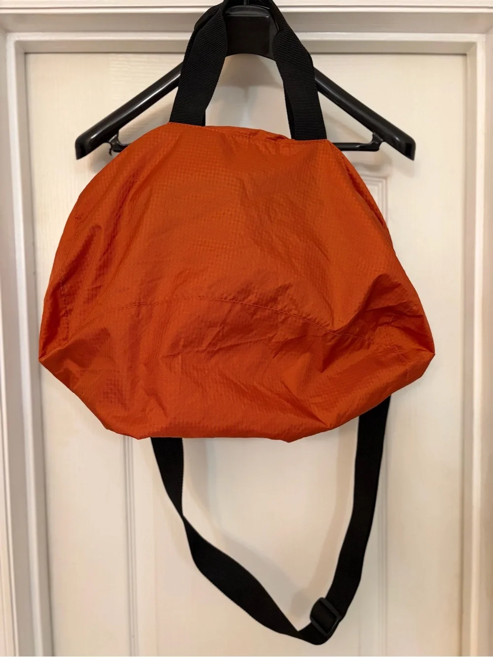 Harley Davidson Duffle Bag Orange Packable Nylon Shoulder Strap Light Weight 19”